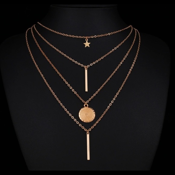 Boho Multi-Layered Pendant Necklace - Picture 2 of 5